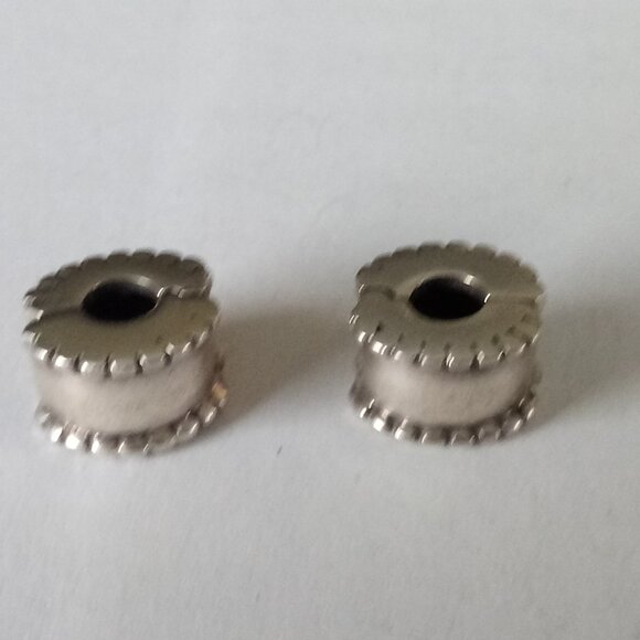 Authentic Pandora lot of 2 beveled clips set retired - Picture 1 of 4